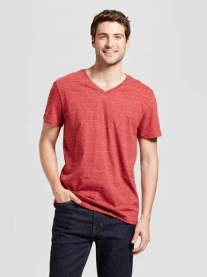 Mens-Standard-Fit-Heathered-Short-Sleeve-V-Neck-T-Shirt01-600x764-1